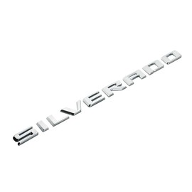 1Pc 2019-2023 Silverado Tailgate Letter Logo Emblem Badge Sticker Z71 LT LTZ Black Red Replacement for Silverado (Chrome)