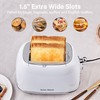 Roter Mond 2 Slice Toaster Retro Stainless Steel with Bagel,