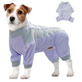 Tiagoboo Dog Jumpsuit Dog Onesie with UV Protection and Quick-Dry, Anti-Licking Dog Onesie Recovery Suit for Female Male Dogs After Spayed Anti Shedding Body Suit, Long Sleeve Dogs Pajamas