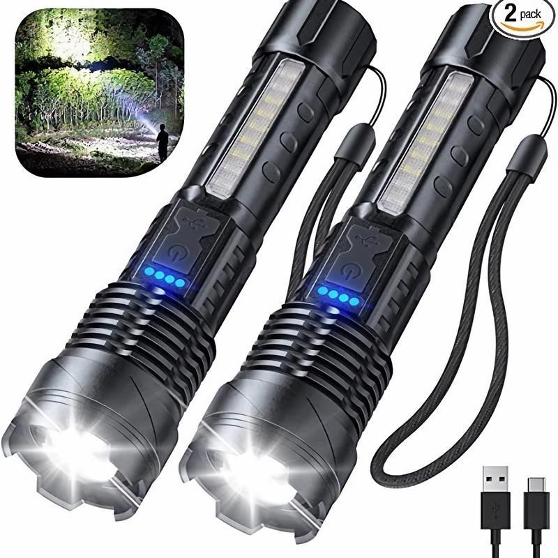 Laser Flashlight High Lumens Rechargeable 1 Pack/2 Pack, Super Bright