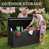 YITAHOME 120 Gallon Outdoor Storage Deck Box, Large Resin Patio