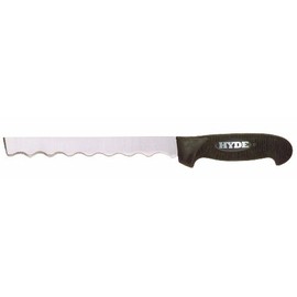 Hyde Tools 60118 8-3/4-Inch 14-Gauge Square-Point Insulation Knife, Black and Silver