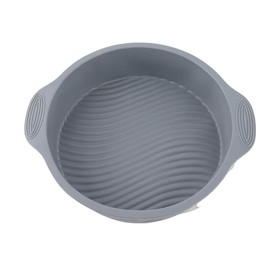 Forma Redonda de Silicón de Molde de Torta 9 Pulgadas Modificó Diversa Cacerola Para Horno(gris)