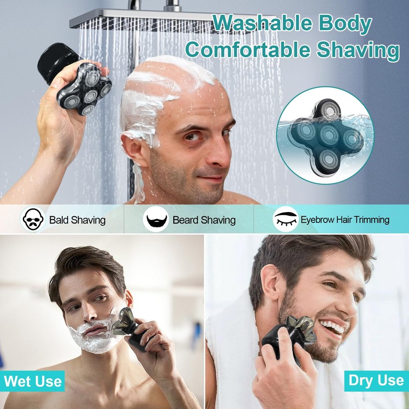 2 x Replacement Shaving Heads for All Skull Shaver Pitbull,