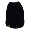 C.C Pet Solid Ribbed Cable Knit Pullover Winter Clothes Dog