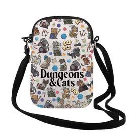 FOTAP Role Play Cat Throwing Dice Dungeon Master Gift Cat Lover Gamer Game Master Gift for Women, Dungeons Cat Cr
