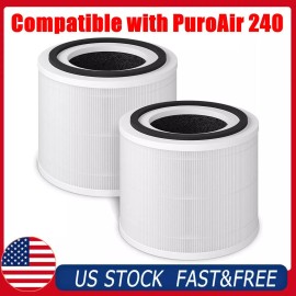 Fil-Fresh (2) PuroAir 240 Replacement HEPA Filter HEPA 14" For PuroAir 240 Air Purifier