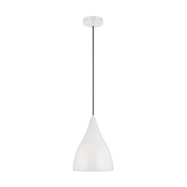 Generation Lighting 6545301-115 Oden Pendant, 1-Light 60 Watts, Matte White