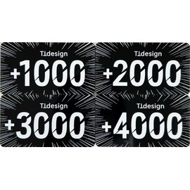 TTdesign Power Counter 3mm Thick for Trading Card Games | ±1000, ±2000, ±3000, ±4000 Rectangle Markers | Smooth Card Game Playing (Black-3mm)