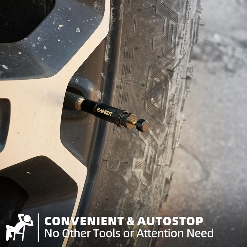 SAMOUT Adjustable Auto-Stop Tire Air Down Kit (10-30 PSI) Screw-on