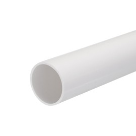 sourcing map PVC Rigid Tube Round Pipe Tubing Hardware Tubing 36mm ID 40mm OD 20cm/8" Length White High Impact for Water Pipe, Crafts