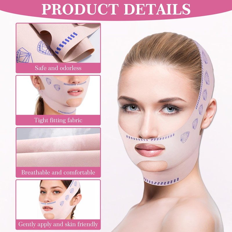2 PCS Chin Strap for Double Chin V Line Face