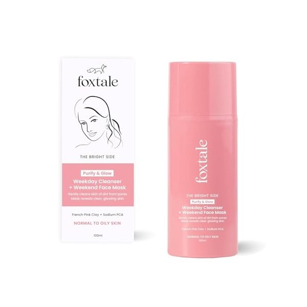 Fox.tale Purify & Glow Cleanser + Clay Mask - Deep