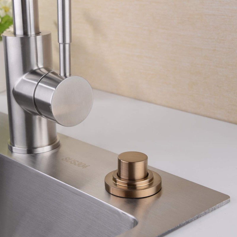 SINKINGDOM SinkTop Air Switch Kit with Champagne Bronze Long Button