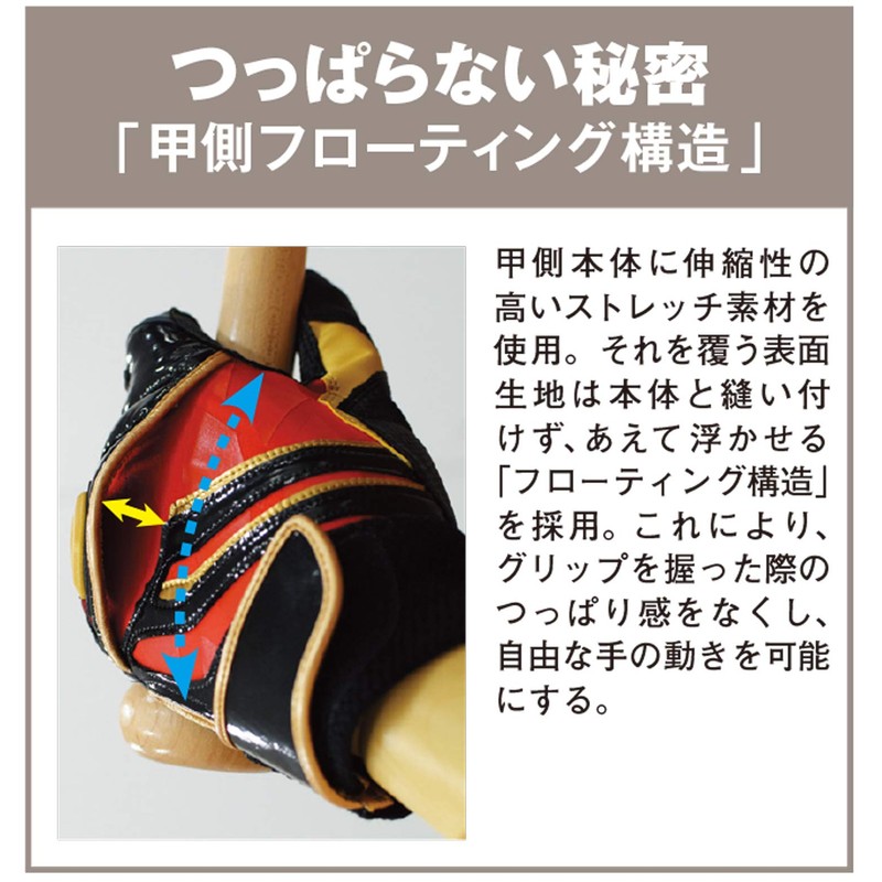 DeMARINI WTABG0702L Baseball Batting Gloves (Both Hands) (High School Baseball