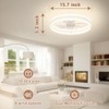 VOLISUN Fandelier Ceiling Fans with Lights and Remote, 15.7in Low
