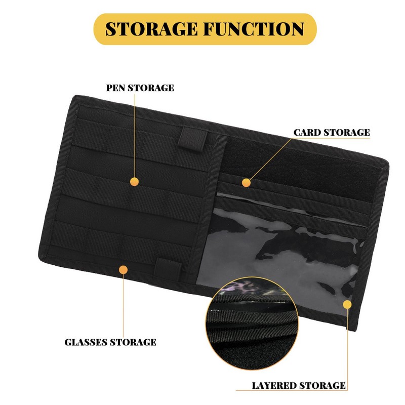 Unbranded Tactical MOLLE Car Sun Visor Organizer Pocket Sunglass Card