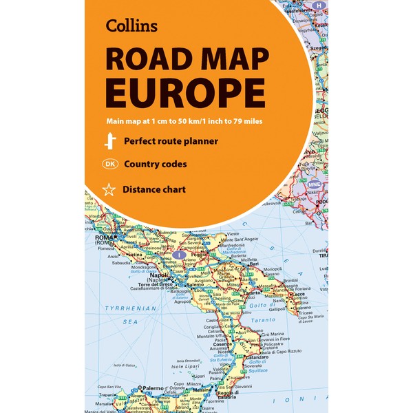 Collins Road Map of Europe: Folded map