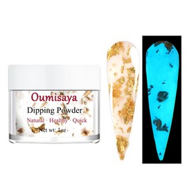 Oumisaya OUMISAYA Glow in the Dark Milky White Nail Dip Powder Color 1OZ GL061