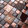 Blujellyfish Red Wine Colors Glass Tile 2'' x 2'' Leaf
