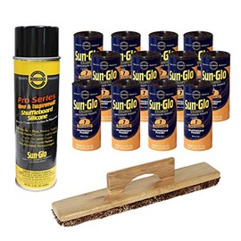 Sun-Glo 12 Cans #7 Shuffle Alley Wax, Sweep, Silicone Spray