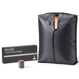 Relime Classic Series Vacuum Bags for Travel Luggage with Wireless Pump, Compression Bags for Carry On Suitcases and Backpack, Vacuum Seal Packing cube for Cloth Packing (1PC + PUMP)