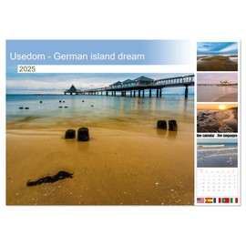 Usedom - German island dream (Monthly Wall Calendar 2025 11.7" x 16.5" (open)), CALVENDO 14 Month Calendar