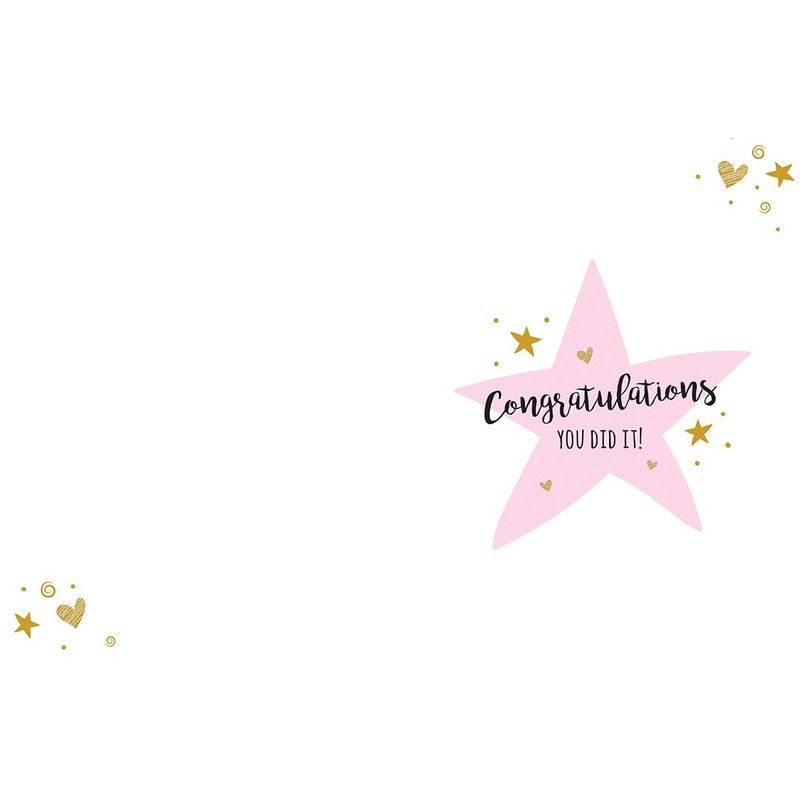 Modern Occasion Card Congratulations Exam Granddaughter - 8 x 6