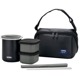 Thermos Heat Insulated Lunchbox ~0.14L Matte Black DBQ-362 MTBK