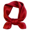 Hioyiwse Scarf Satin Square Neck Head Scarf for Women solid