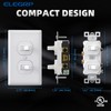 ELEGRP Double Toggle Light Switch - 15A, 120V, In-Wall On/Off,