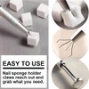 WeddHuis Pack of 100 Nail Art Sponge Nail Sponge Metal