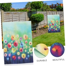 GANAZONO Watercolor Floral Double-Sided Garden Flag for Patio and Lawn Decor Weatherproof and Fade Resistant Charming Seasonal Outdoor Banner for
