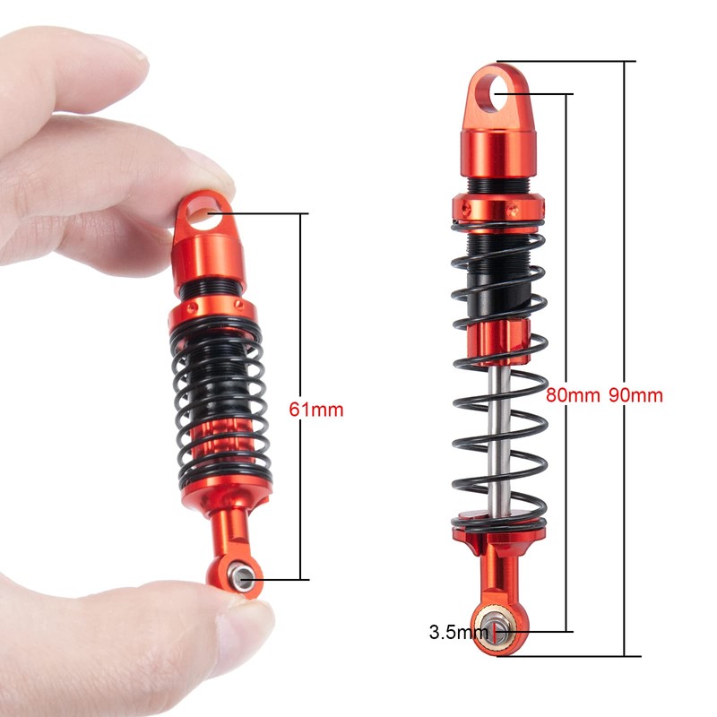 AXspeed 2pcs 80mm Metal Shock Absorber Cantilever Suspension Kit for