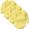 GLEAMING GRAIN Newborn Baby Long Sleeve 3 Months Onesies Yellow