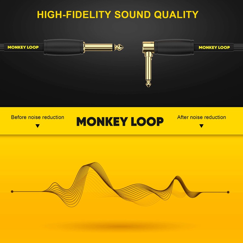 Monkey Loop Pro Studio Silent Cable Jack Mono Jack Acodado