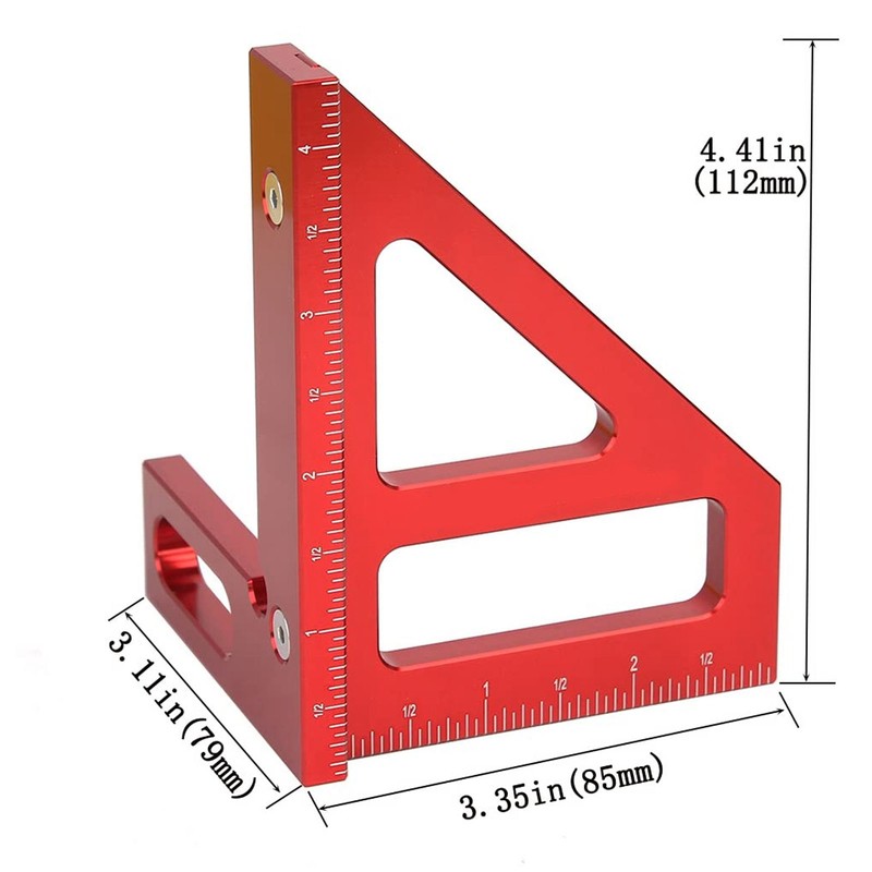Multi Angle Measuring Triangle Ruler 45 90 Degree Angle Gauge