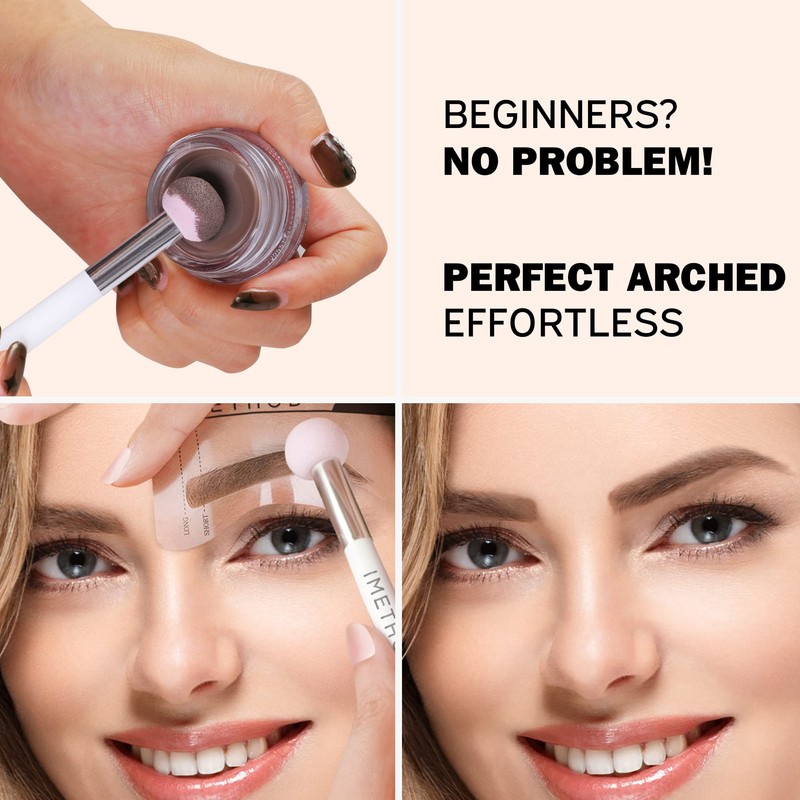 iMethod Eyebrow Stamp and Eyebrow Stencil Set - Eyebrow Stamp