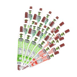 No Sugar Variety, 100% Grass-fed/finished, Non-GMO Beef Sticks. No Added Nitrates, Gluten, Soy, MSG, Dairy or Nuts. Keto, Whole30 & Paleo. (16 Original, 16 Chimichurri, 16 Jalapeno, 48-Cnt, 1oz Stick)