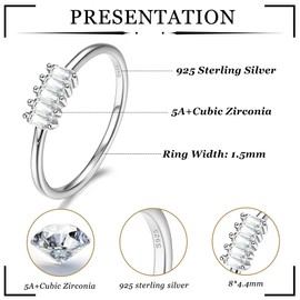 MILACOLATO 925 Sterling Silver Rings for Women Engagement Gold Rings Eternity Promise Cubic Zirconia Rings for Anniversary Wedding Sizes L to V-S7