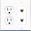 RiteAV 2 Port Cat6 Ethernet Wall Plate - Tamper Res
