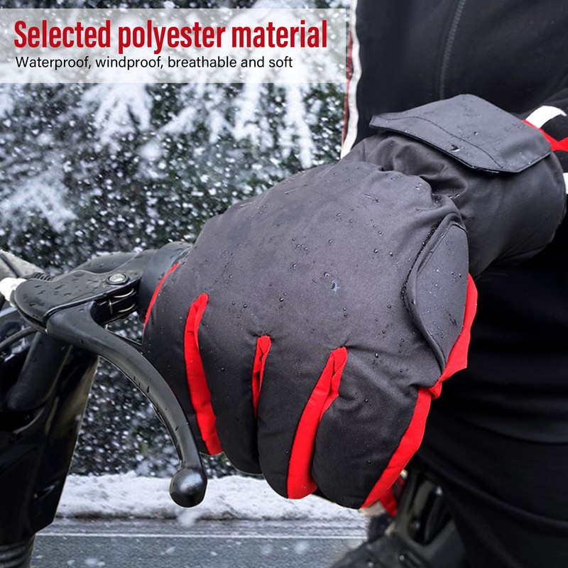 Electric Heated Gloves Polyester Waterproof Battery Powered Winter Heated Gloves
