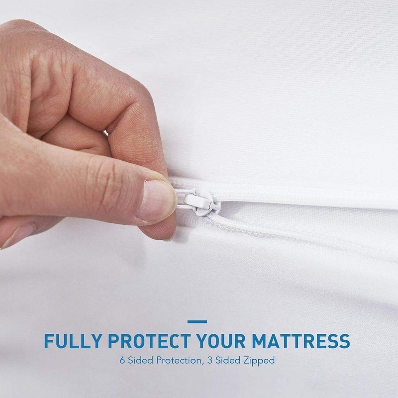 Fullcover Zipped Waterproof Mattress Cover Kingsize 150 x 200 x