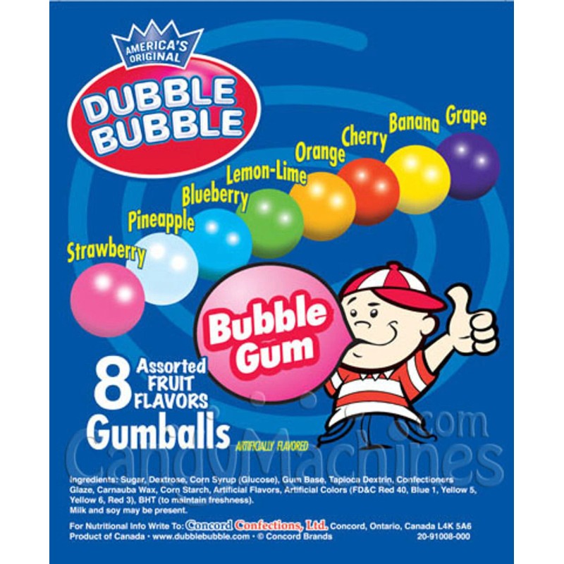 Dubble Bubble Assorted Dubble Bubble Gumballs (1-inch ) (select quantity
