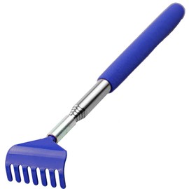 Back Scratcher, Stainless Steel Back Scratcher Massager, Telescoping Scratching Tool, Portable Extendable Back Scratcher with Telescopic Handle for Adults Men Women Itch Relief(Blue)