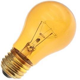 Decorative/Novelty 25A15/TR, 25 Watt, 130 Volt, Medium Base, Painted Transparent Yellow Light Bulb (10 Pack)