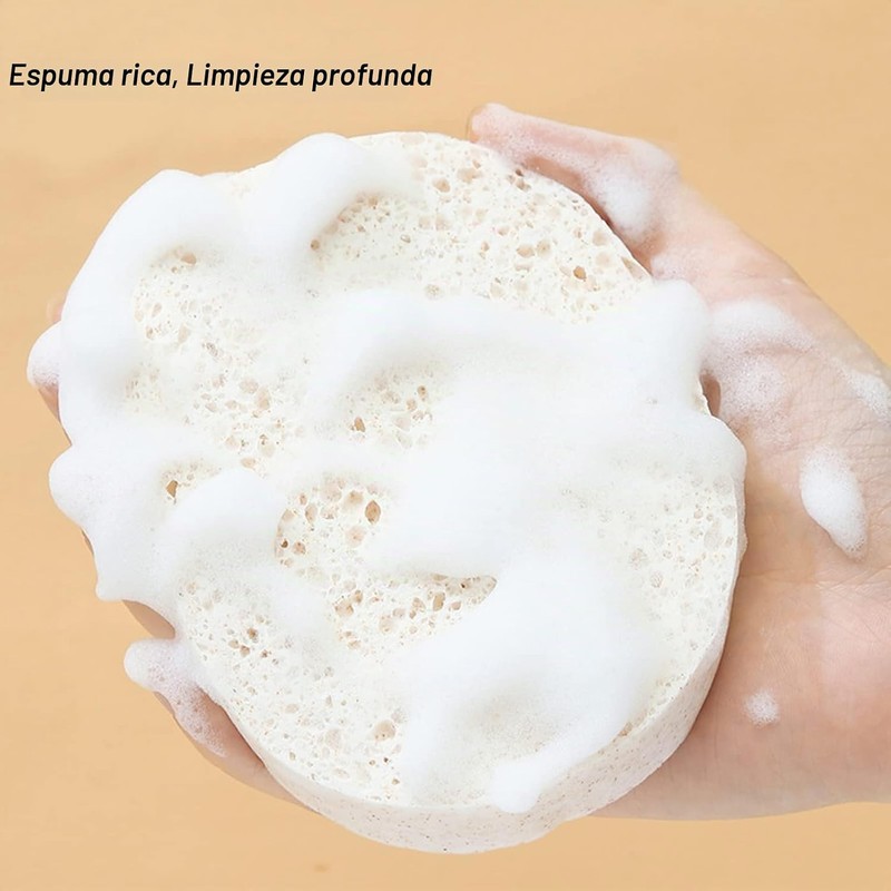 Dos esponjas limpiadoras faciales exfoliantes. Esponja exfoliante de nido de