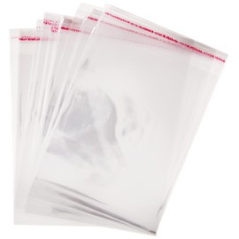 Patty Both 100 Pcs 4 5/8 X 5 3/4 Clear A2+ Card Resealable Cello / Cellophane Bags (Fit One A2 Size Card w/ Envelope)