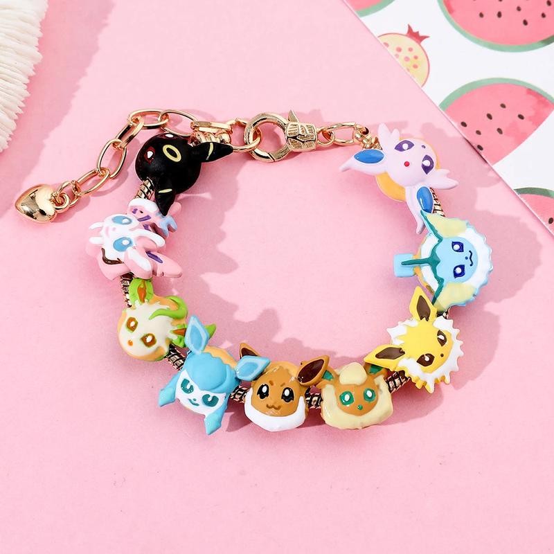 Anime Eevee Beads Bracelet - Hand Chain for Women Men