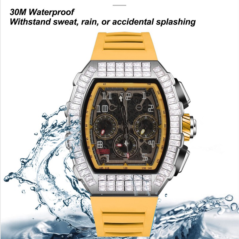 Men Mechanical Watch 30M Waterproof Dial Hollow Automatic Mechanical Wrist